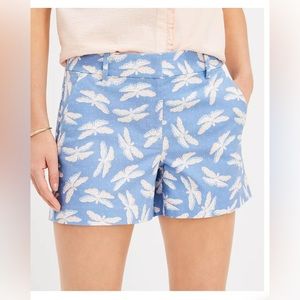 LOFT Riviera Shorts With Butterfly Print Size 6